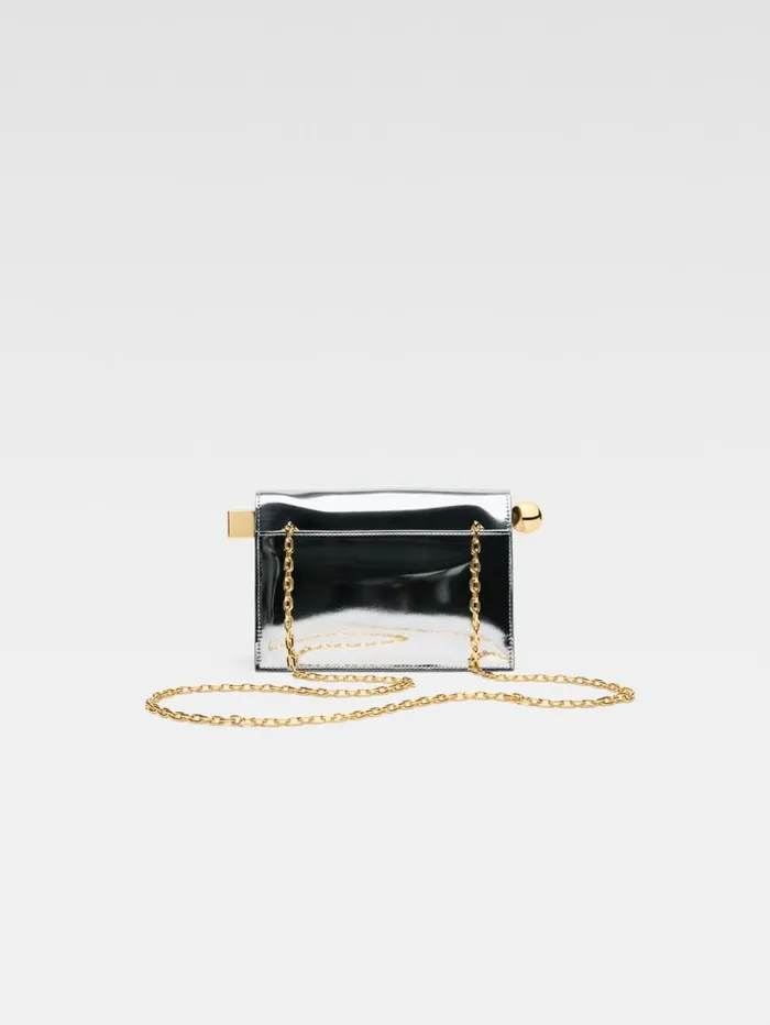 Women Crossbody and Handbags JACQUEMUS The Small Rond Carr Clutch Silver