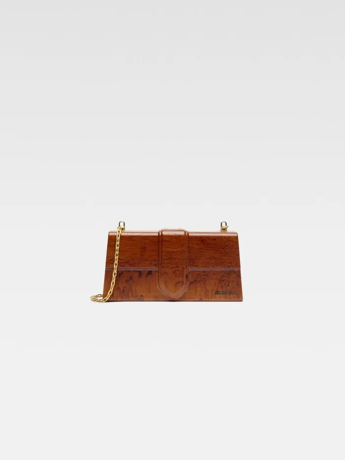 Women Crossbody and Handbags JACQUEMUS The Wooden Bambino Brown