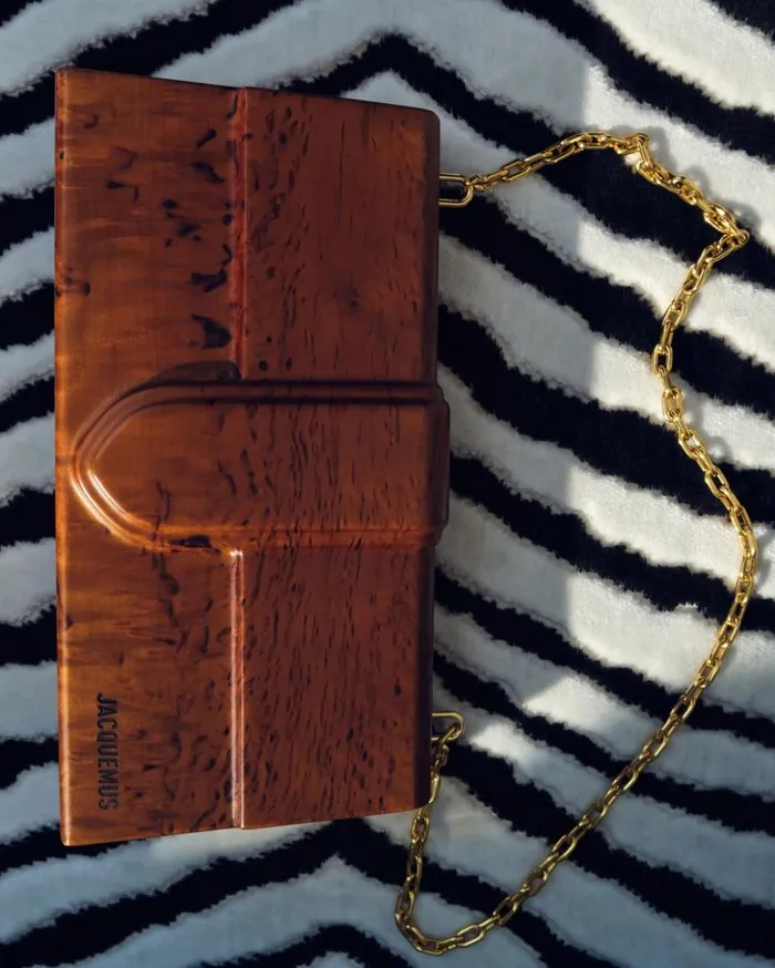 Women Crossbody and Handbags JACQUEMUS The Wooden Bambino Brown Women Crossbody and Handbags JACQUEMUS The Wooden Bambino Brown