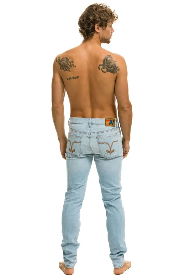 Women Denim Aviator Nation MEN039S SLIM FIT SURFER DENIM JEAN 8211 SUPER LIGHT Women Denim Aviator Nation MEN039S SLIM FIT SURFER DENIM JEAN 8211 SUPER LIGHT