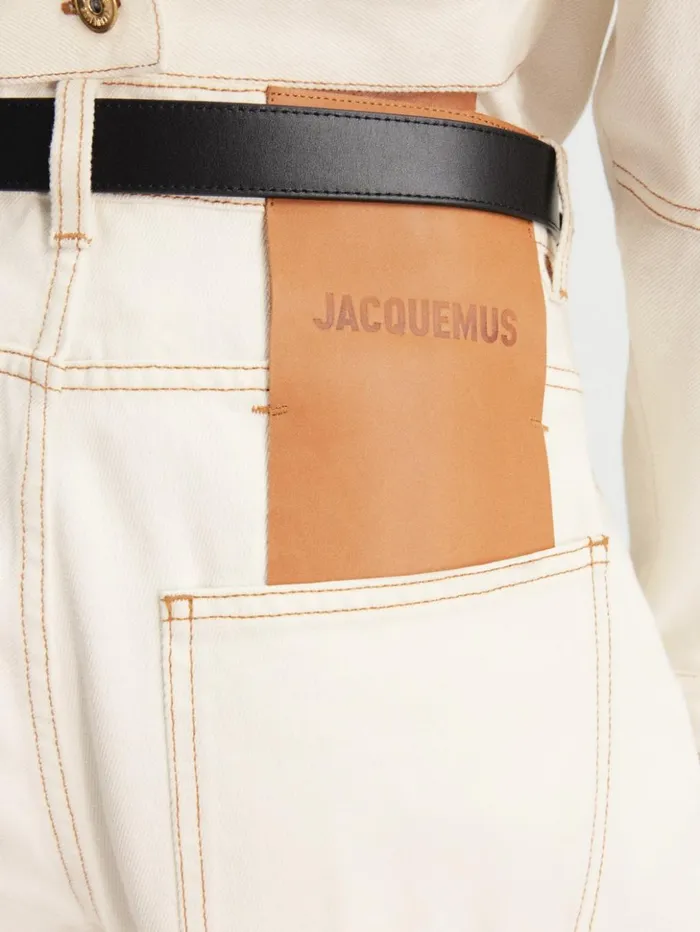 Women Denim JACQUEMUS The Wide DeNmes Denim Pants Offwhitetabac Women Denim JACQUEMUS The Wide DeNmes Denim Pants Offwhitetabac