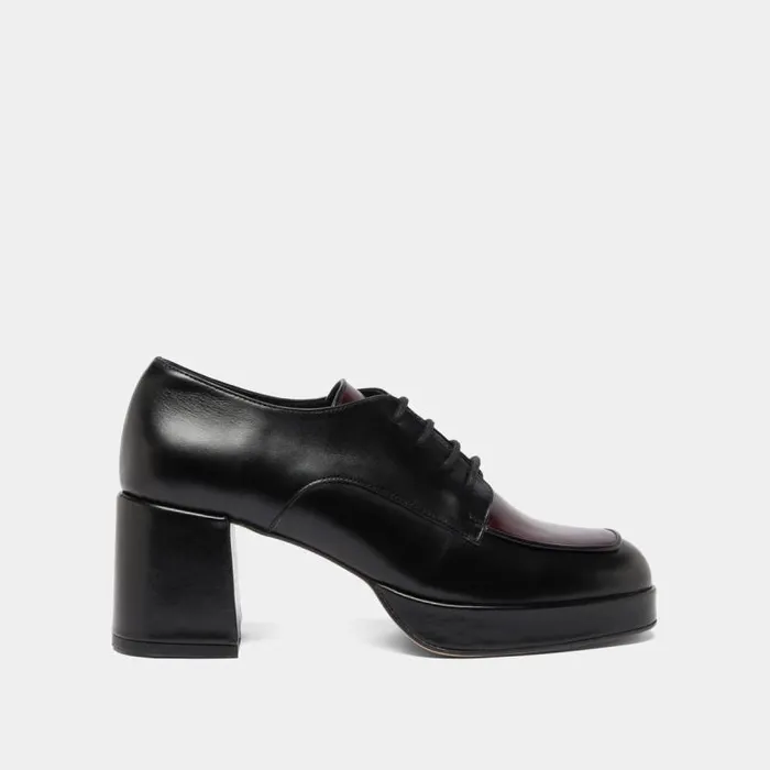 Women Derbies With Heels Blackburgundy JONAK Derbies Oxfords