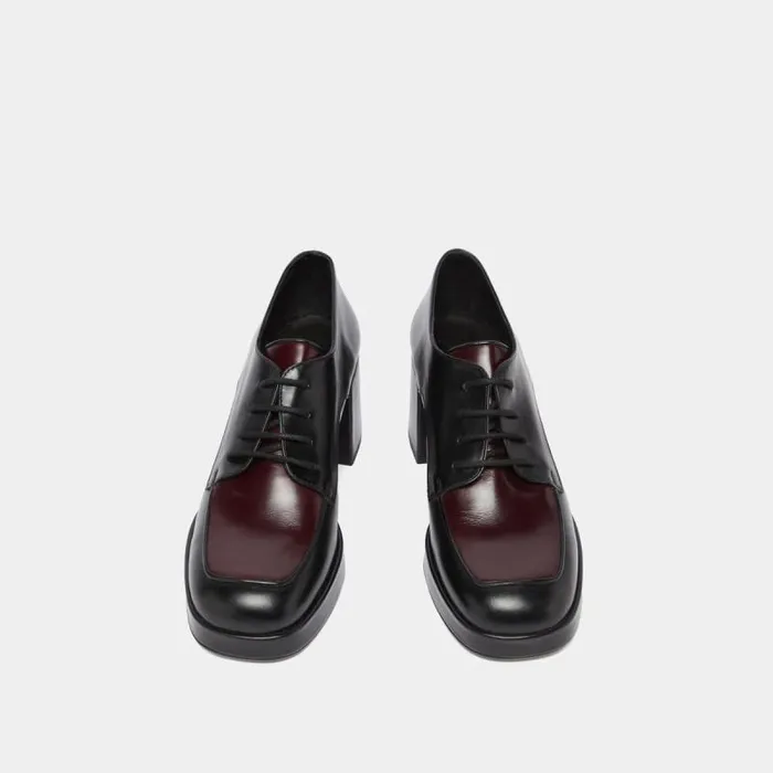 Women Derbies With Heels Blackburgundy JONAK Derbies Oxfords