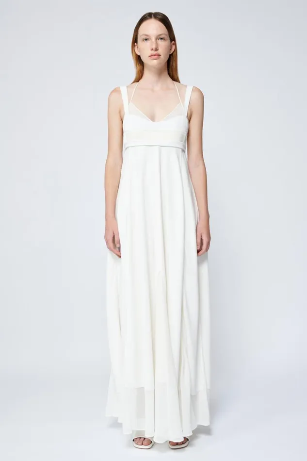 Women Dresses and Jumpsuits Jonathan Simkhai Darina Dress Ivory VNeck Strapped Dress