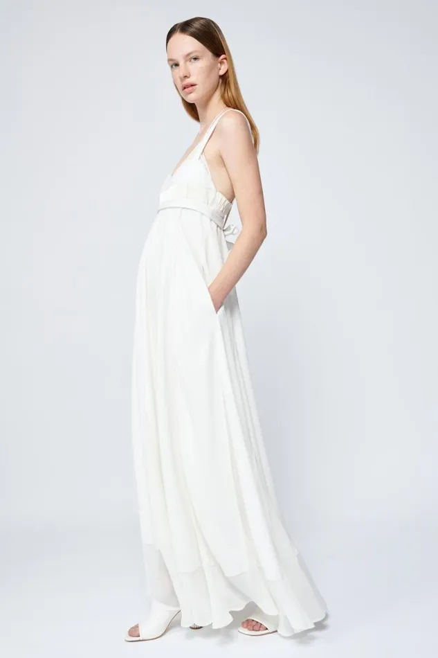 Women Dresses and Jumpsuits Jonathan Simkhai Darina Dress Ivory VNeck Strapped Dress Women Dresses and Jumpsuits Jonathan Simkhai Darina Dress Ivory VNeck Strapped Dress