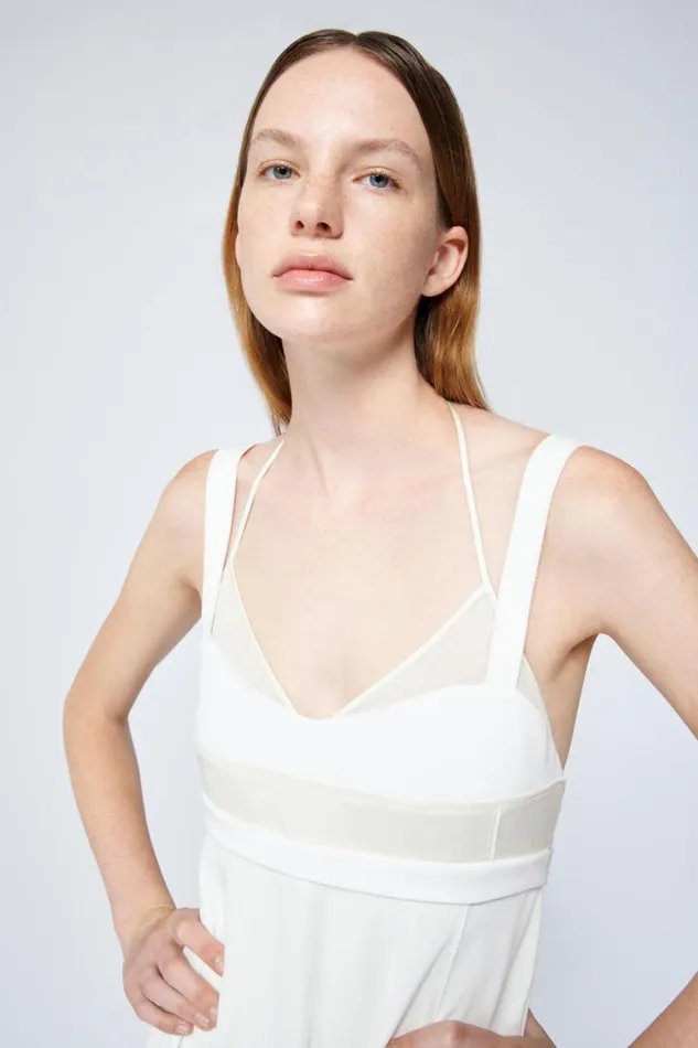 Women Dresses and Jumpsuits Jonathan Simkhai Darina Dress Ivory VNeck Strapped Dress Women Dresses and Jumpsuits Jonathan Simkhai Darina Dress Ivory VNeck Strapped Dress