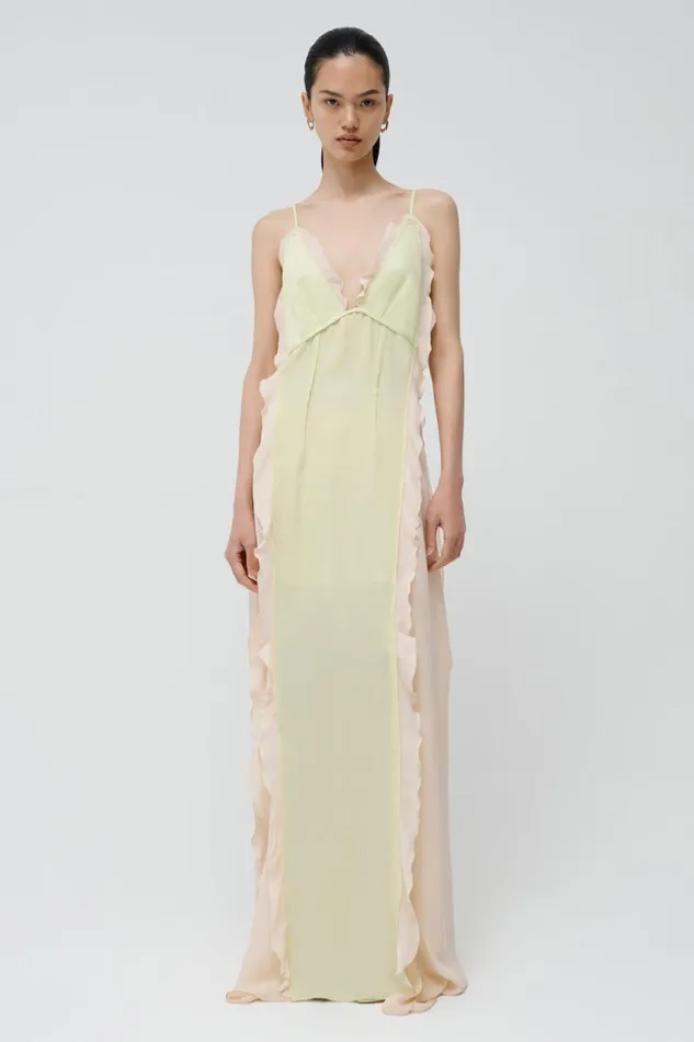 Women Dresses and Jumpsuits Jonathan Simkhai Emily Dress Green Multi VNeckline Dress
