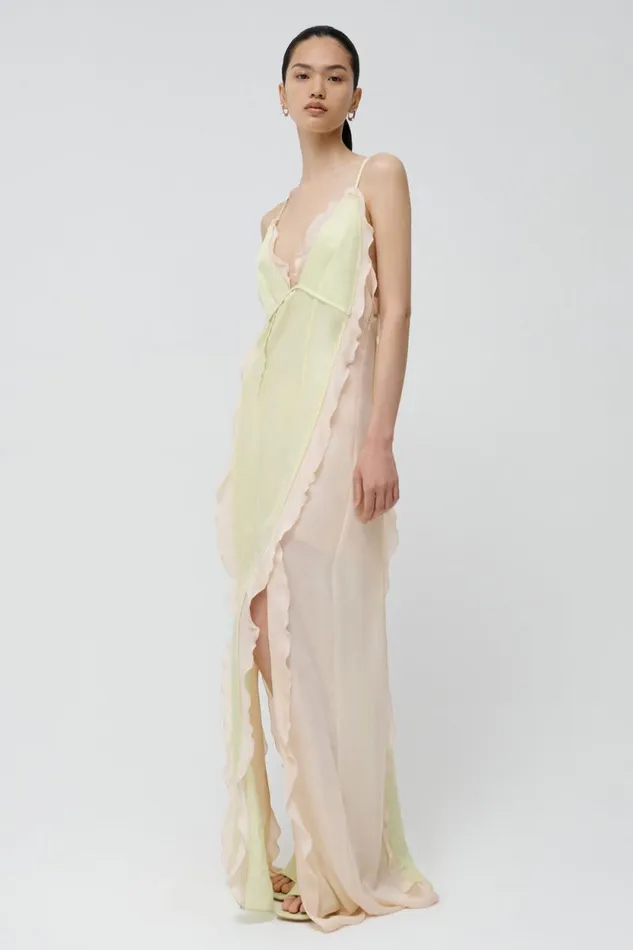 Women Dresses and Jumpsuits Jonathan Simkhai Emily Dress Green Multi VNeckline Dress