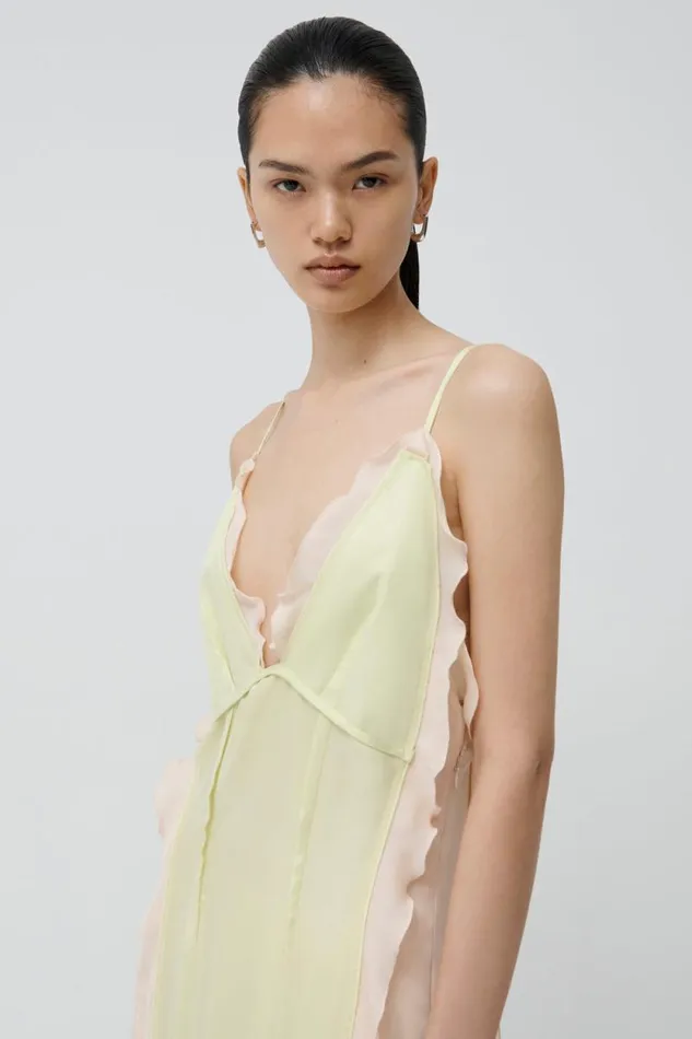 Women Dresses and Jumpsuits Jonathan Simkhai Emily Dress Green Multi VNeckline Dress