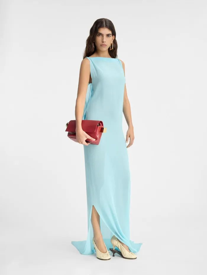 Women Dresses and Skirts JACQUEMUS The Ameno Dress Light Turquoise Women Dresses and Skirts JACQUEMUS The Ameno Dress Light Turquoise