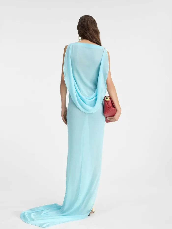 Women Dresses and Skirts JACQUEMUS The Ameno Dress Light Turquoise Women Dresses and Skirts JACQUEMUS The Ameno Dress Light Turquoise