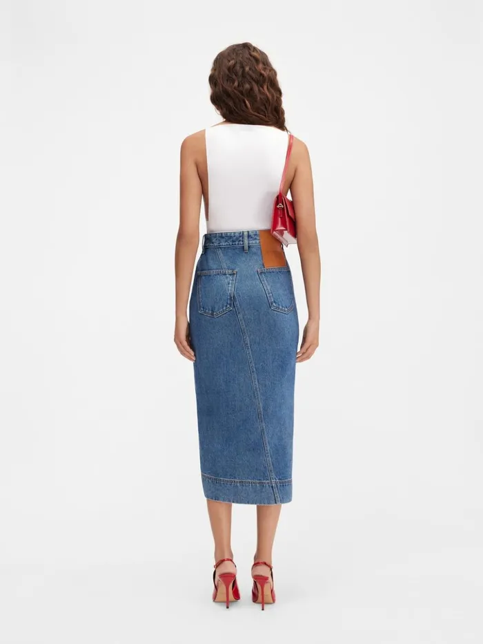 Women Dresses and Skirts JACQUEMUS The DeNmes Denim Skirt Bluetabac Women Dresses and Skirts JACQUEMUS The DeNmes Denim Skirt Bluetabac