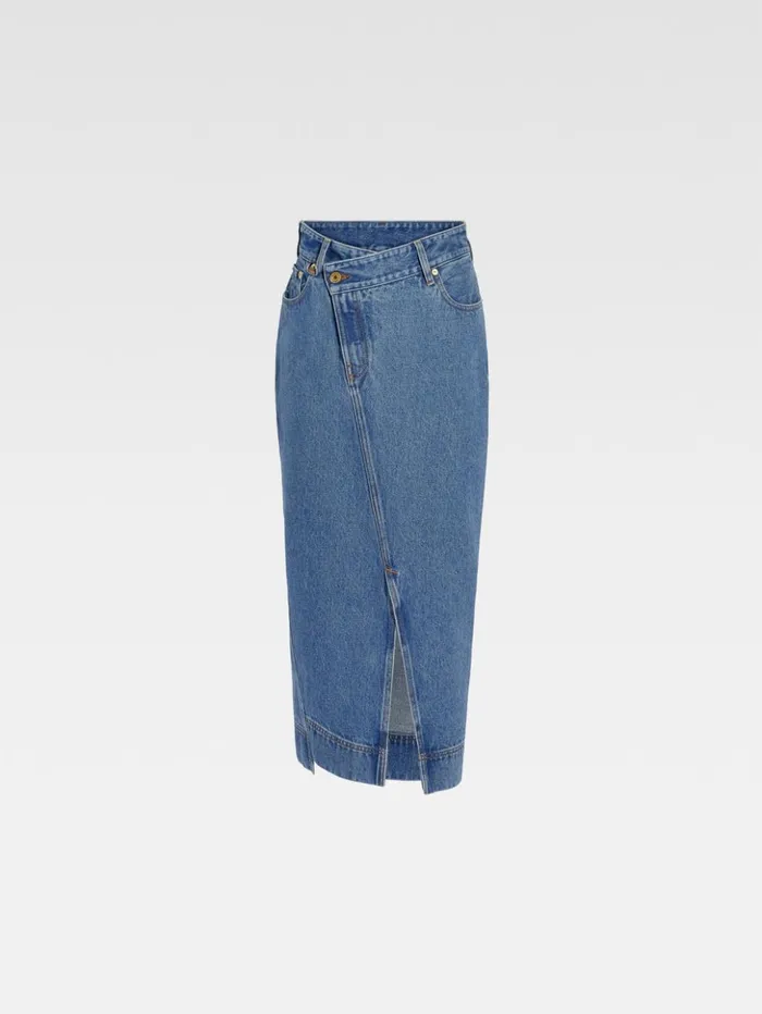 Women Dresses and Skirts JACQUEMUS The DeNmes Denim Skirt Bluetabac Women Dresses and Skirts JACQUEMUS The DeNmes Denim Skirt Bluetabac