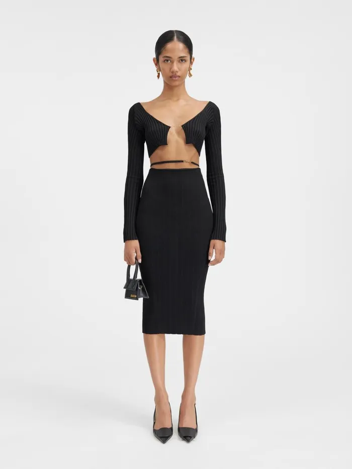 Women Dresses and Skirts JACQUEMUS The Pral Skirt Black