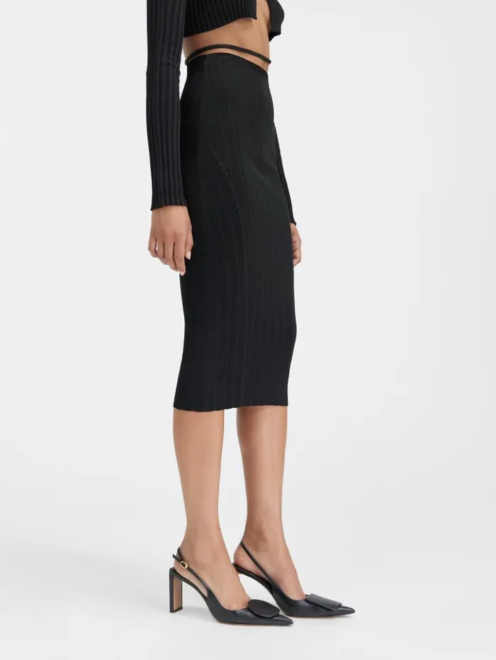 Women Dresses and Skirts JACQUEMUS The Pral Skirt Black