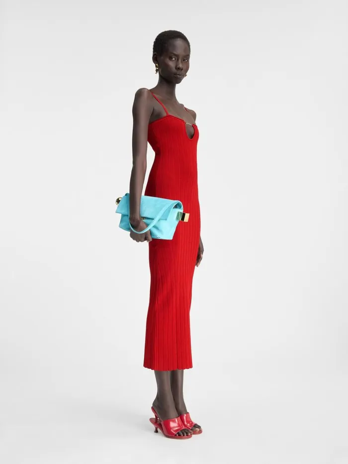 Women Dresses and Skirts JACQUEMUS The Sierra Dress With Straps Dark Red