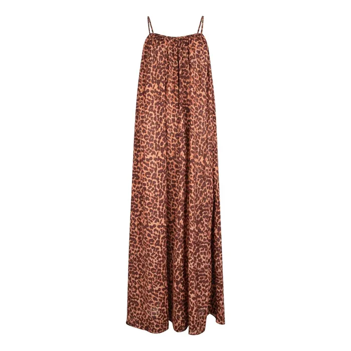 Women Dresses Love Stories Apricot Dress Leopard Brown