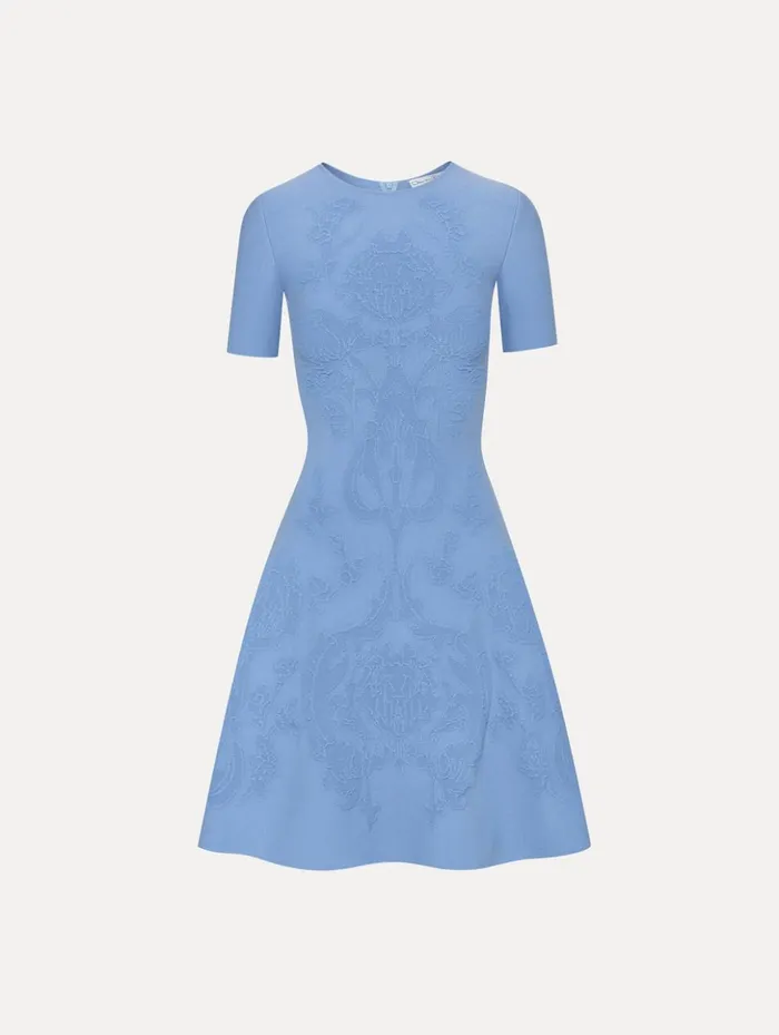 Women Dresses Oscar De La Renta Art Nouveau Knit Dress Aventurine