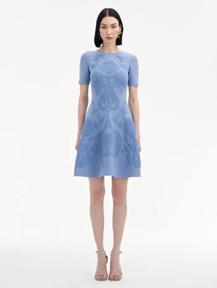 Women Dresses Oscar De La Renta Art Nouveau Knit Dress Aventurine Women Dresses Oscar De La Renta Art Nouveau Knit Dress Aventurine