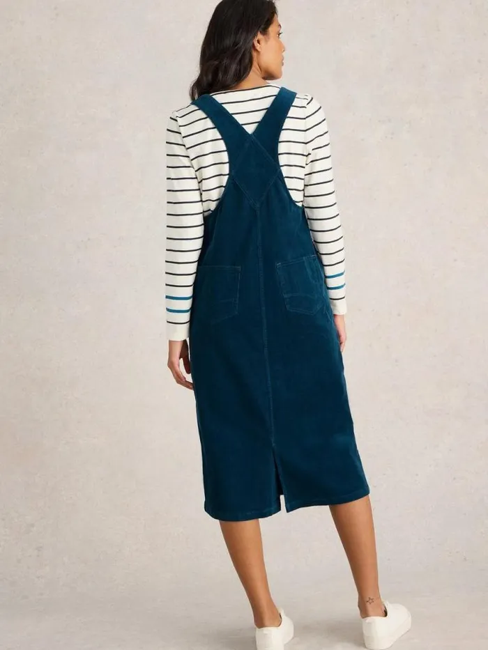 Women Emmie Organic Cord Pinafore Dk Teal White Stuff Dresses Women Emmie Organic Cord Pinafore Dk Teal White Stuff Dresses