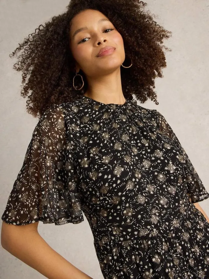 Women Erin Metallic Dress Black Multi White Stuff Dresses Women Erin Metallic Dress Black Multi White Stuff Dresses