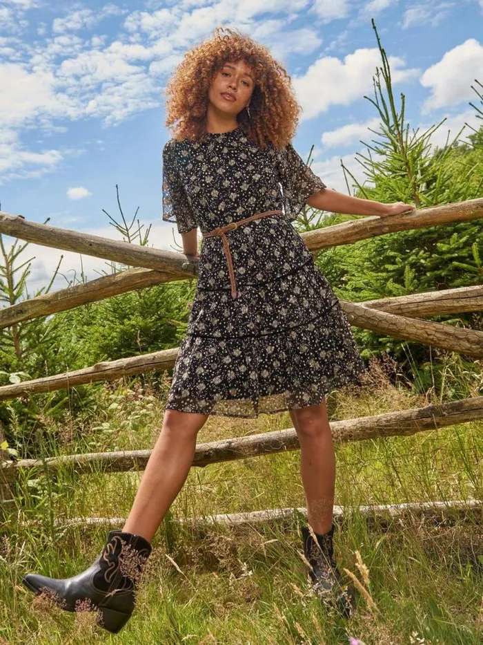 Women Erin Metallic Dress Black Multi White Stuff Dresses Women Erin Metallic Dress Black Multi White Stuff Dresses