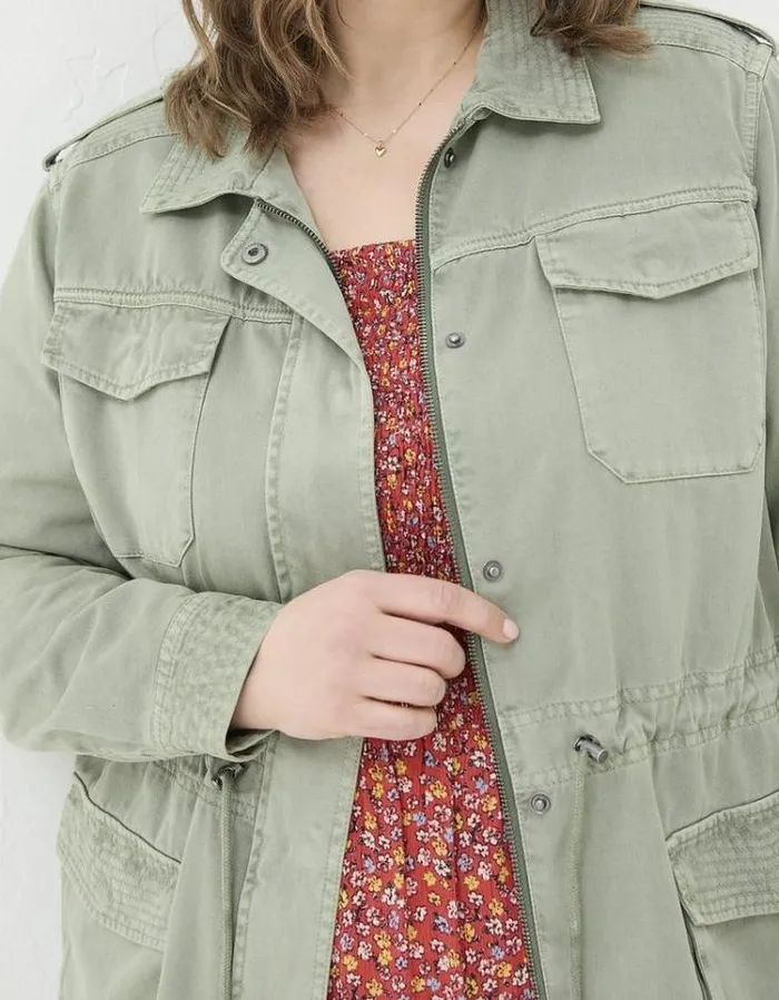Women FatFace Coats and Jackets Lowen Field Jacket Khaki Green