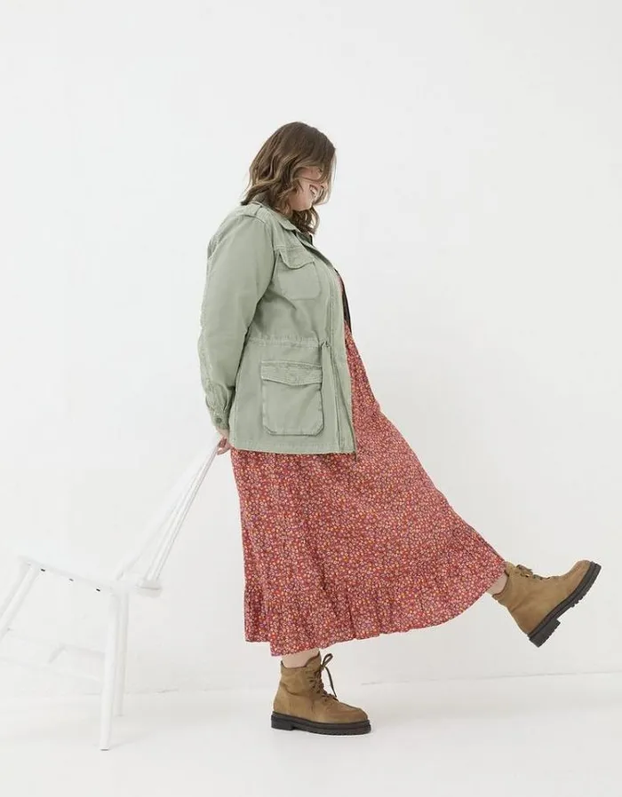 Women FatFace Coats and Jackets Lowen Field Jacket Khaki Green
