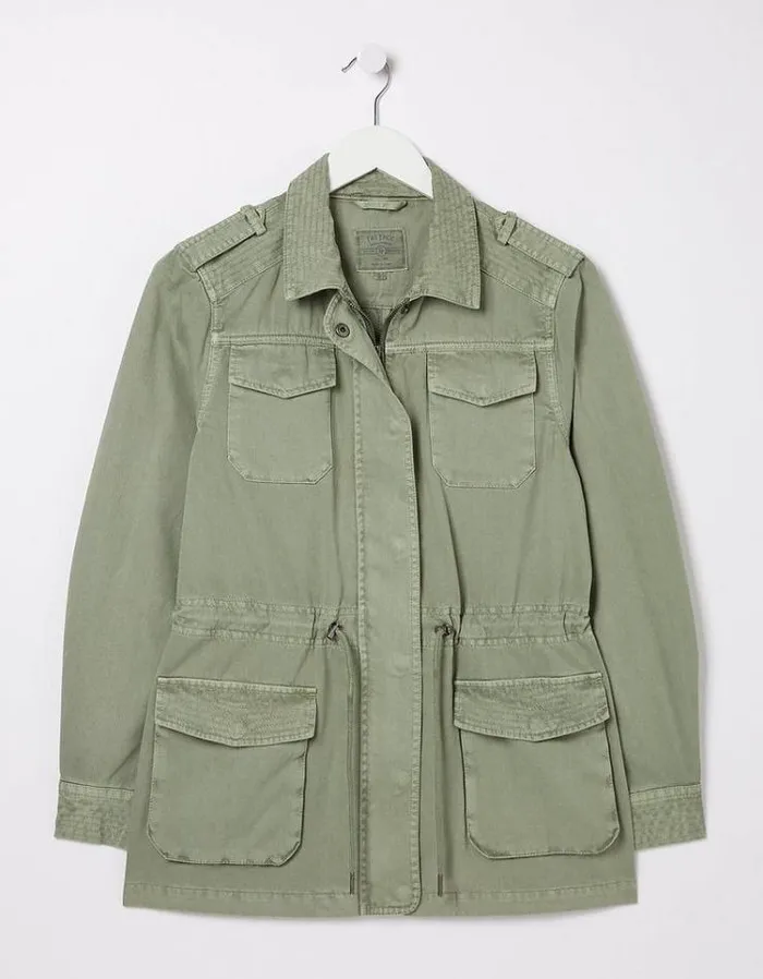 Women FatFace Coats and Jackets Lowen Field Jacket Khaki Green
