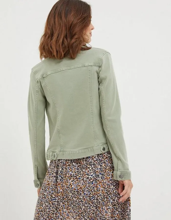 Women FatFace Coats and Jackets Tasha Denim Jacket Light Green