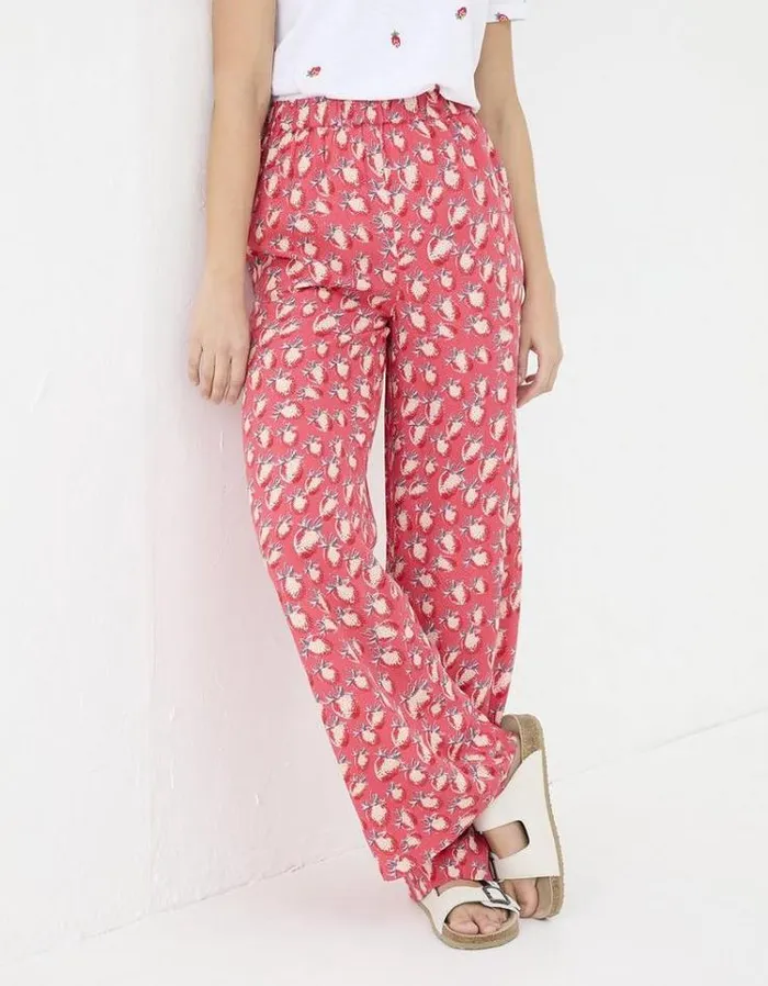 Women FatFace Pants and Leggings Jenna Strawberry Pants Tomato Red