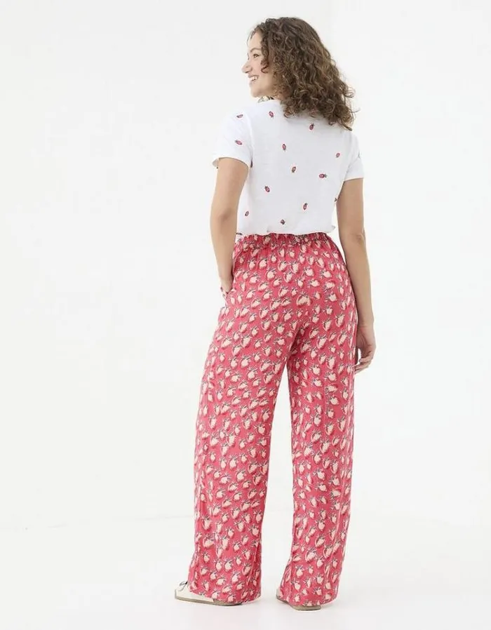 Women FatFace Pants and Leggings Jenna Strawberry Pants Tomato Red