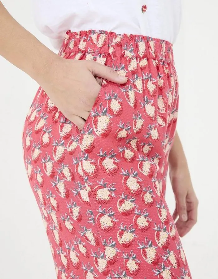 Women FatFace Pants and Leggings Jenna Strawberry Pants Tomato Red