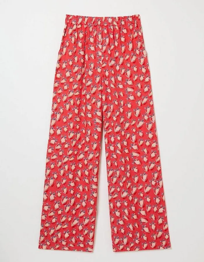 Women FatFace Pants and Leggings Jenna Strawberry Pants Tomato Red