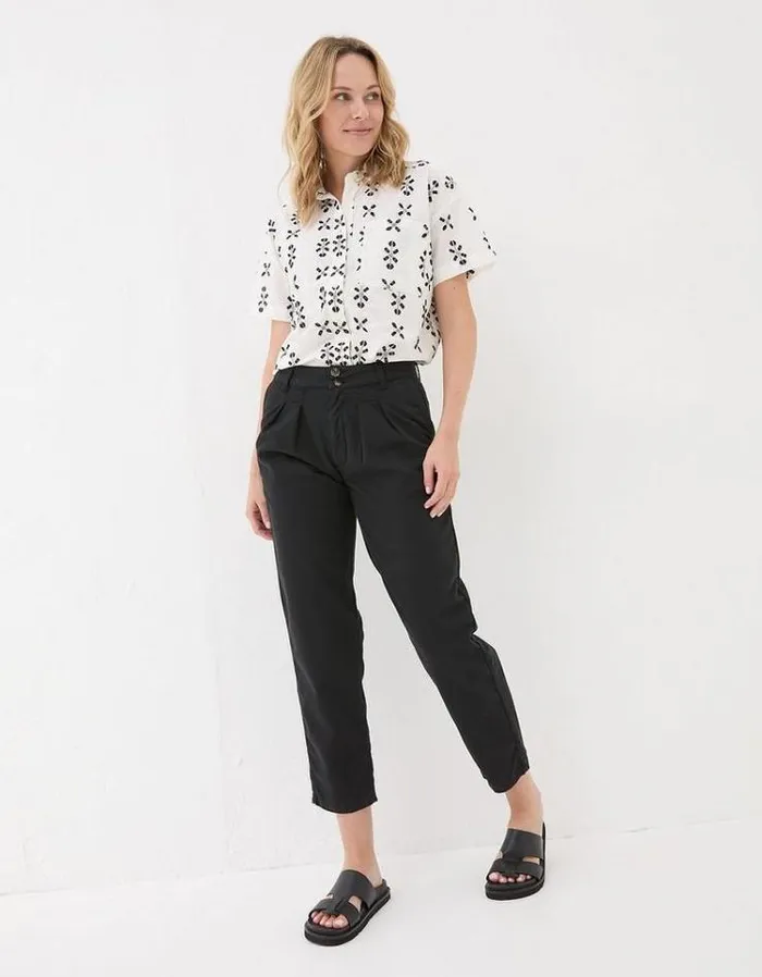 Women FatFace Pants and Leggings Neva Twill Chino Pants Black