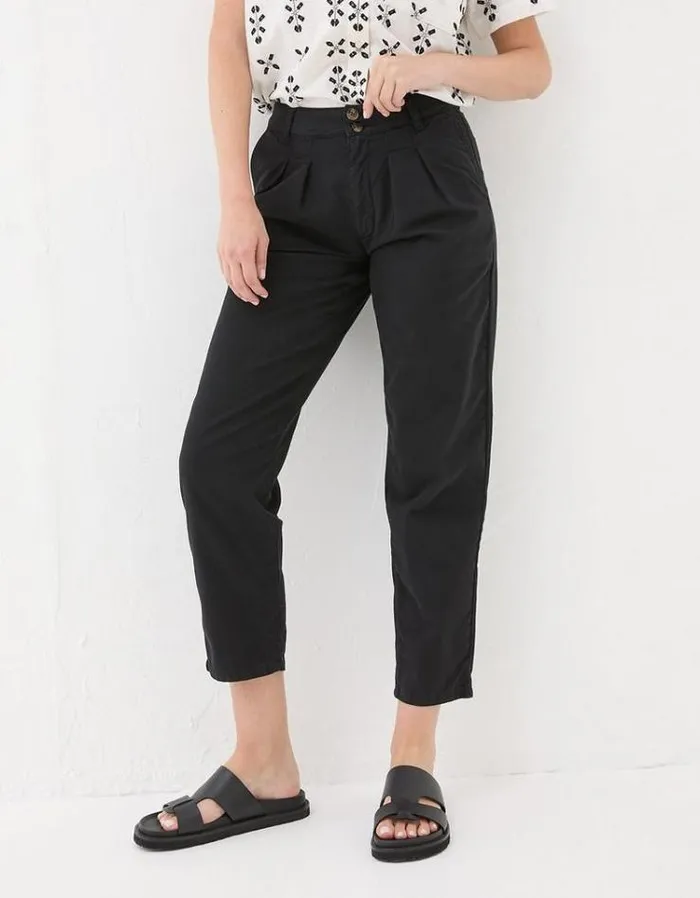 Women FatFace Pants and Leggings Neva Twill Chino Pants Black