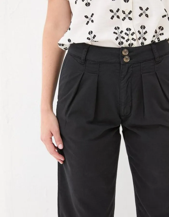 Women FatFace Pants and Leggings Neva Twill Chino Pants Black