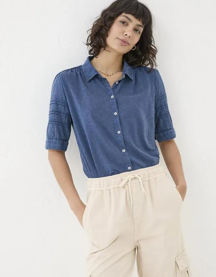 Women FatFace Shirts and Blouses Dani Shirt Blue