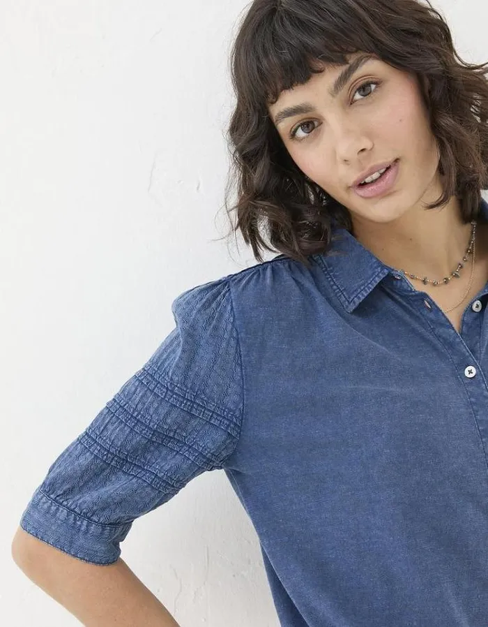 Women FatFace Shirts and Blouses Dani Shirt Blue