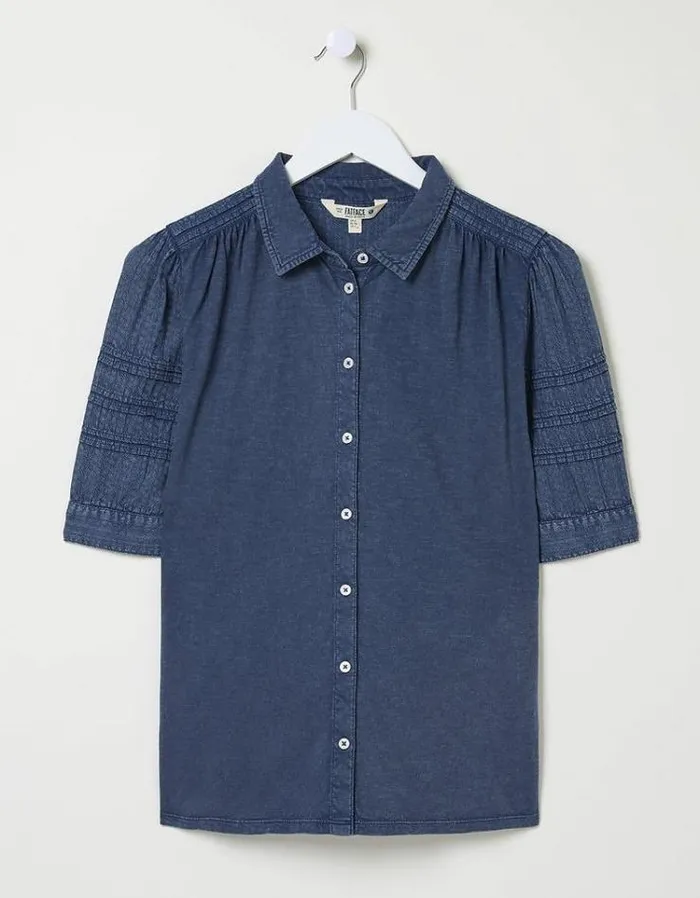 Women FatFace Shirts and Blouses Dani Shirt Blue