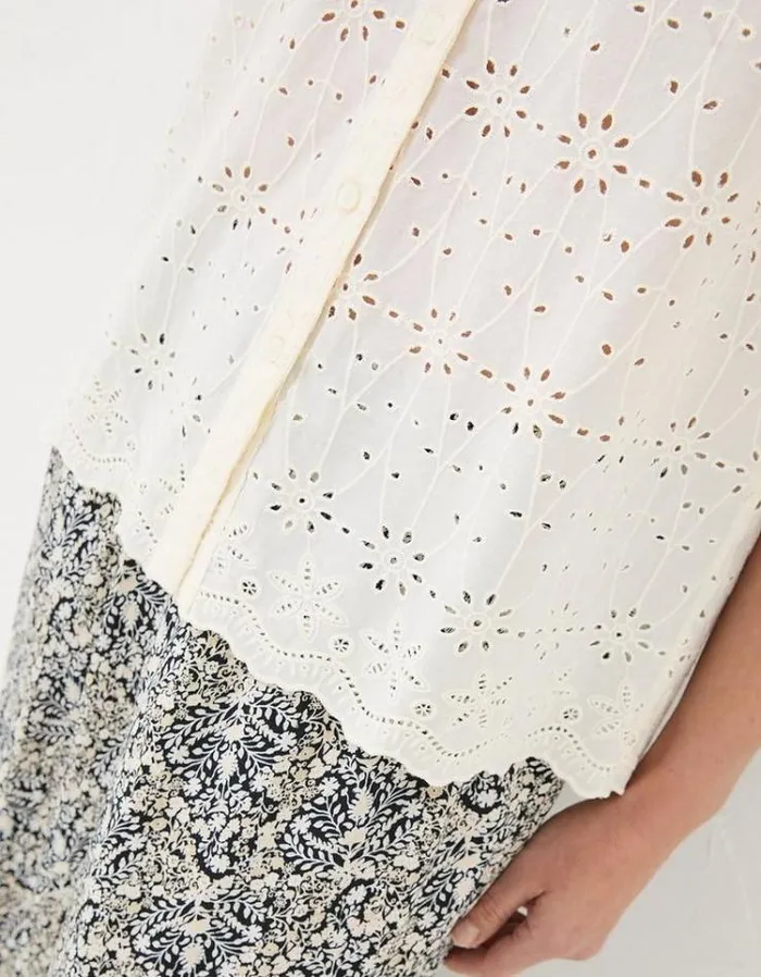 Women FatFace Shirts and Blouses Willow Broderie Blouse White
