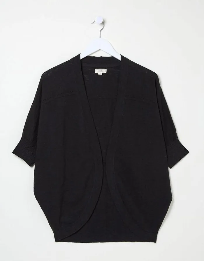 Women FatFace Sweaters and Cardigans Iris Cocoon Edge Cardigan Black
