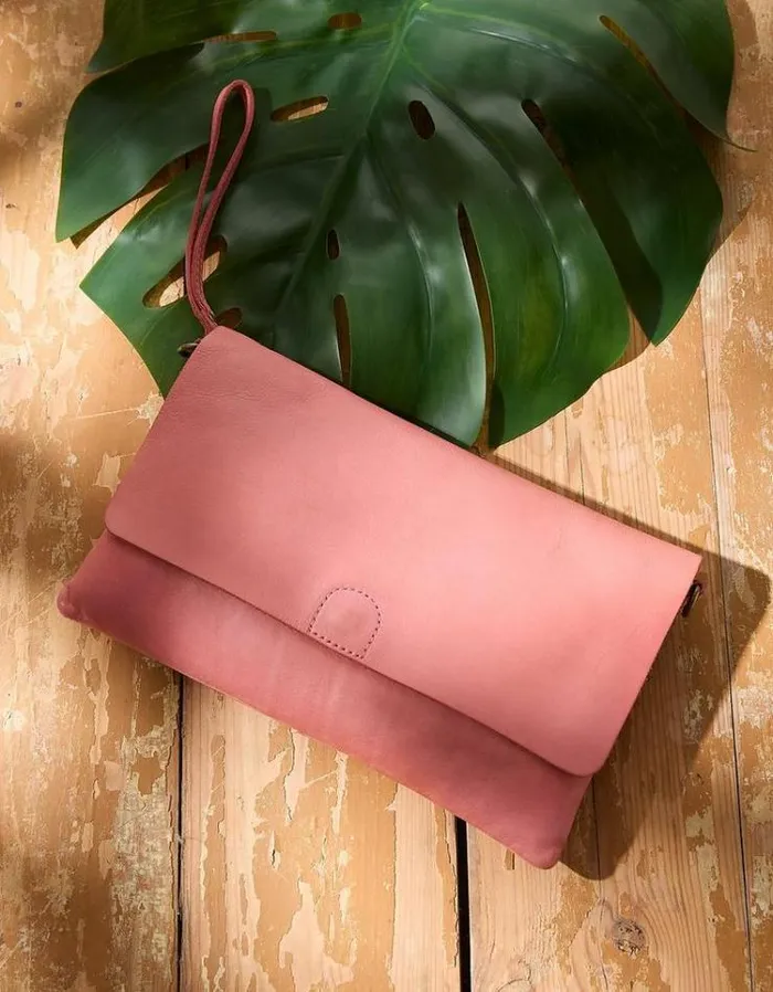 Women FatFace The Coord Collection Elena Wristlet Crossbody Bag Blush Pink