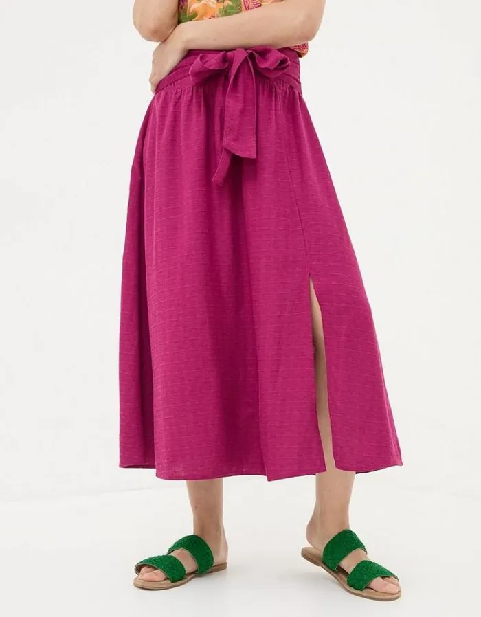 Women FatFace The Coord Collection Sascha Midi Skirt Plum