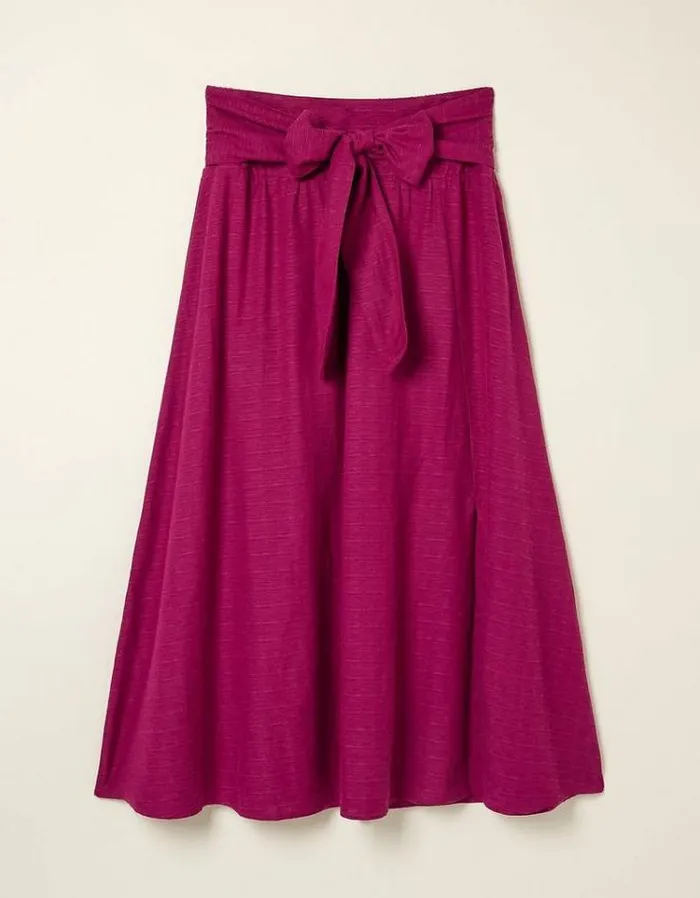 Women FatFace The Coord Collection Sascha Midi Skirt Plum