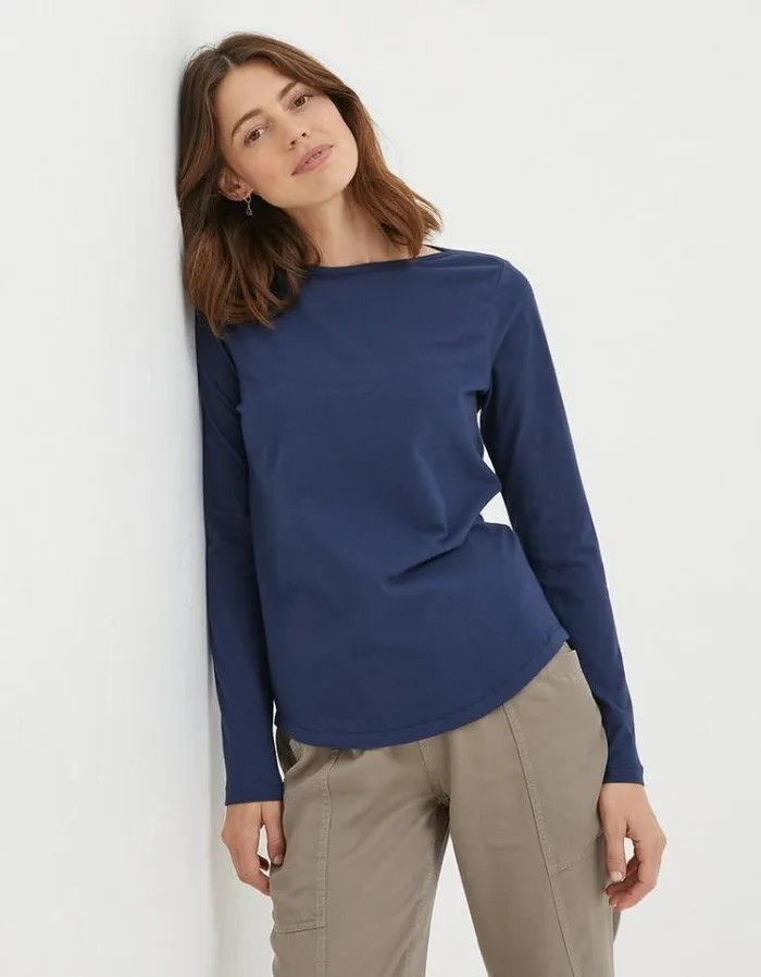 Women FatFace Tops and TShirts Bree T Shirt Navy