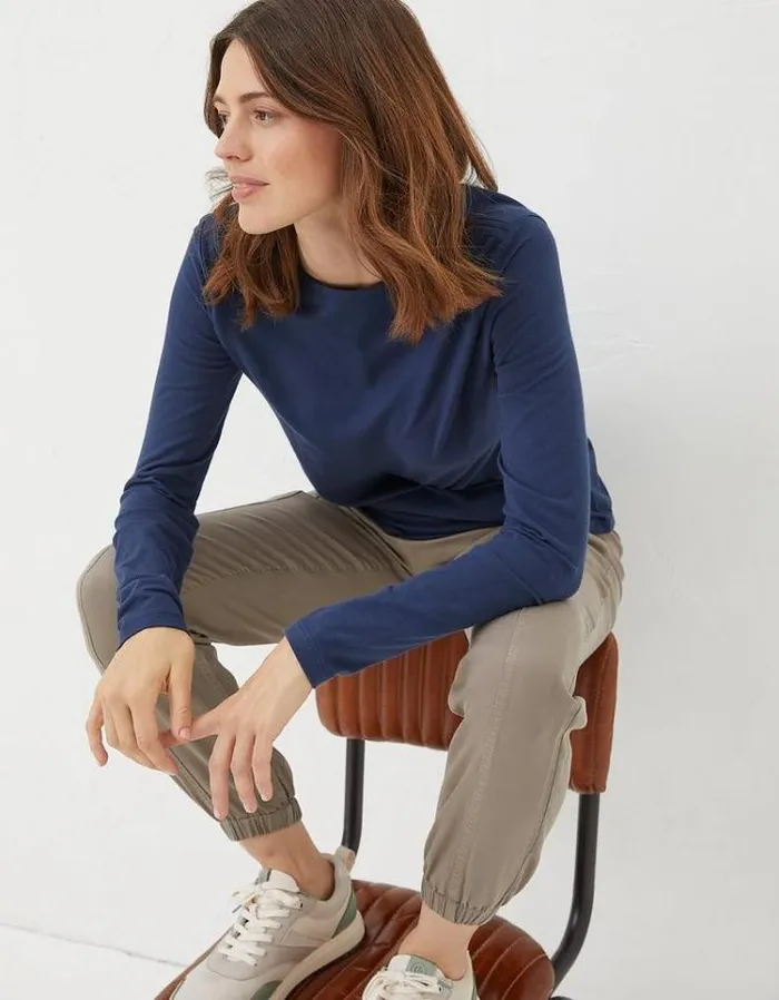 Women FatFace Tops and TShirts Bree T Shirt Navy