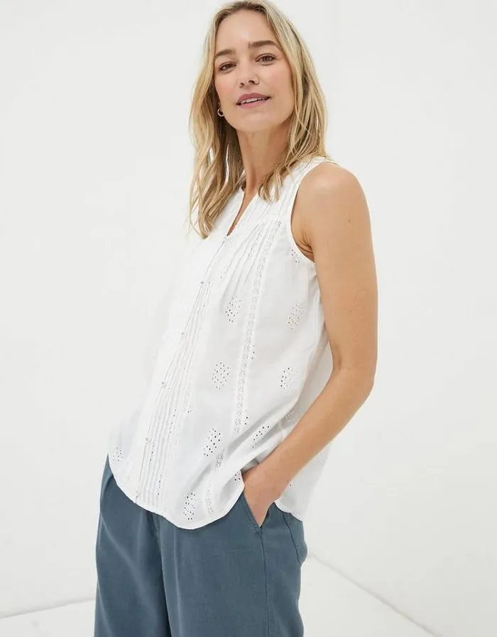 Women FatFace Tops and TShirts Cassie Cami Off White