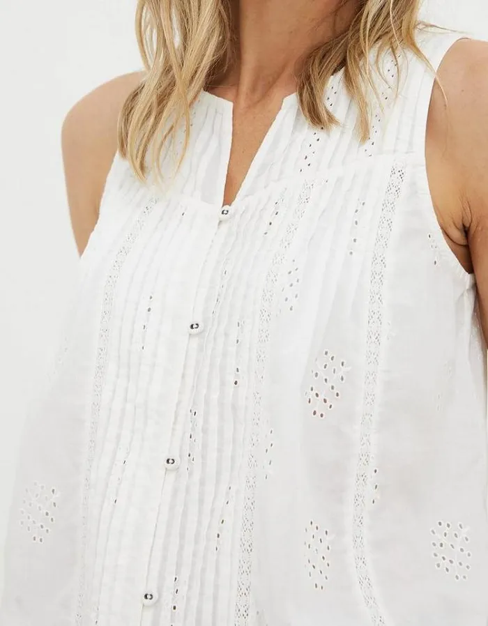 Women FatFace Tops and TShirts Cassie Cami Off White