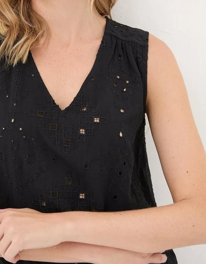 Women FatFace Tops and TShirts Erlea Cami Black